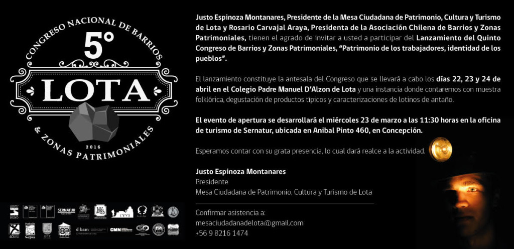Invitación Lanzamiento 5to Congreso de Barrios Patrimoniales