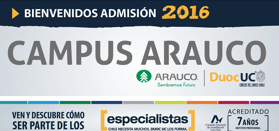 DuocUC Campus Arauco inició proceso de admisión 2016