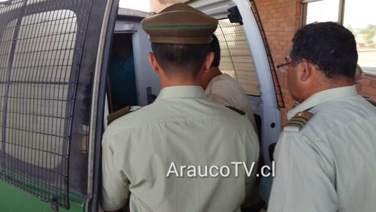 Carabineros detuvo a 8 hombres por el delito de robo de madera en fundo Mininco de Tirúa