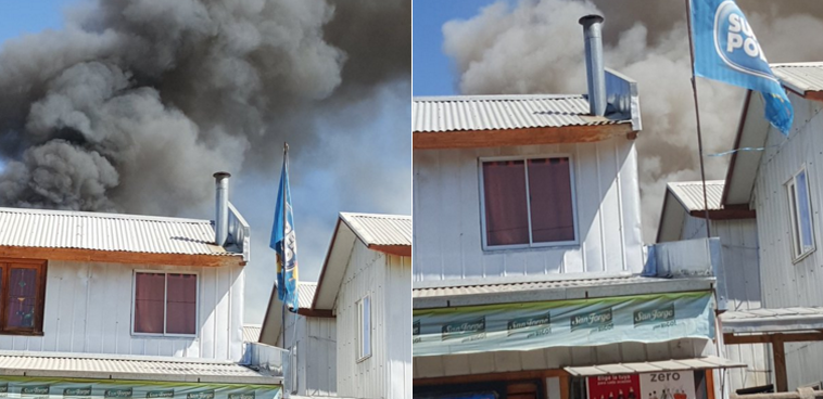 Bomberos de Contulmo concurrió a incendio que terminó con 4 casas consumidas por las llamas en Purén
