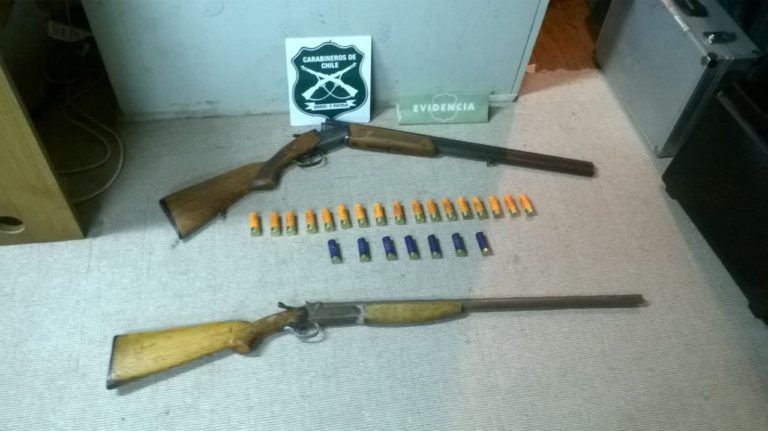 En Arauco hombre detenido por tener en su domicilio dos escopetas con encargos pendientes