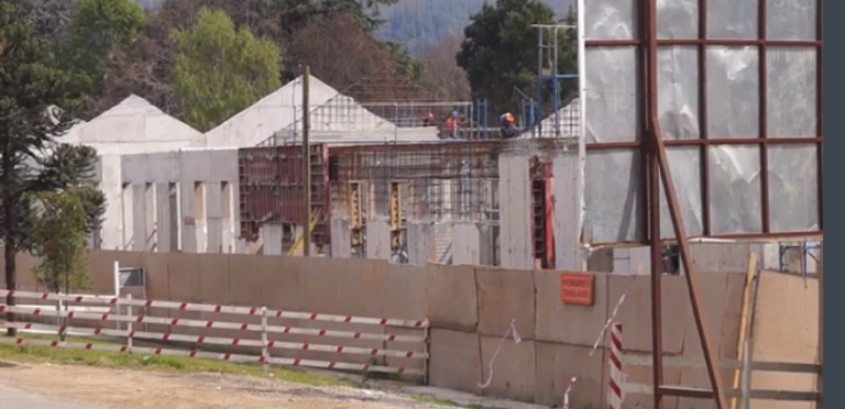Nuevo liceo de Contulmo alcanza el 50% de su construcción