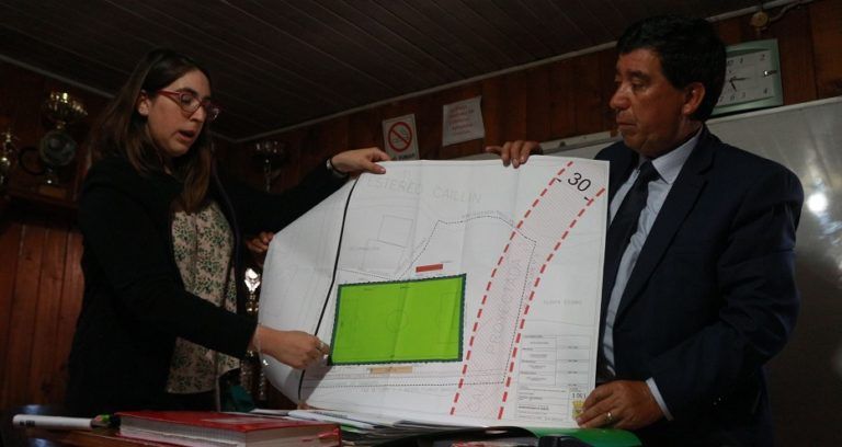 DIRIGENTES DEL FÚTBOL CONOCIERON PROYECTO DE MEJORAMIENTO DE LA CANCHA DE PALESTINO