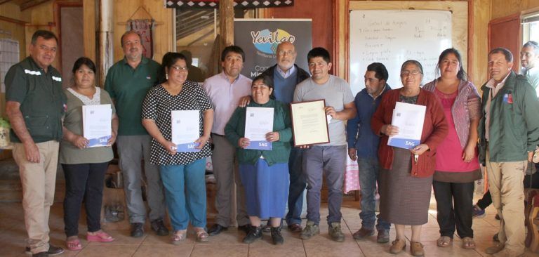 SAG entregó primera certificación orgánica a una comunidad mapuche