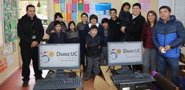 Campus Arauco fomenta el uso de la tecnología en escuelas rurales de la comuna