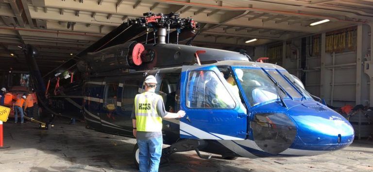 ATERRIZA EN CHILE EL PRIMER BLACK HAWK DESTINADO A COMBATIR INCENDIOS FORESTALES