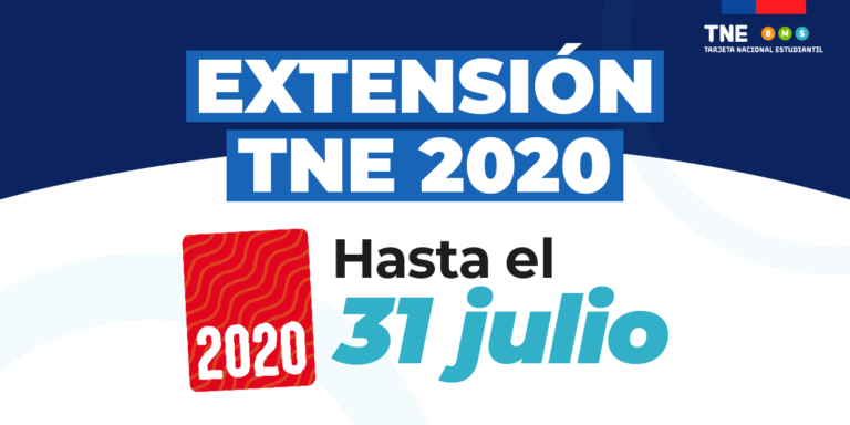JUNAEB EXTIENDE VIGENCIA DE TNE 2020 HASTA EL 31 DE JULIO