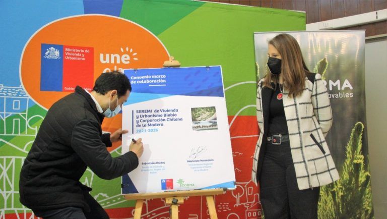 FIRMAN CONVENIO PARA PROMOVER USO DE MADERA DE ALTO ESTÁNDAR EN VIVIENDAS Y OBRAS URBANAS