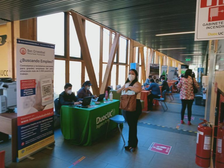 FERIA LABORAL DUOC UC CAMPUS ARAUCO MÁS DE 50 JÓVENES POSTULARON A PUESTOS DE TRABAJO Y PRÁCTICAS