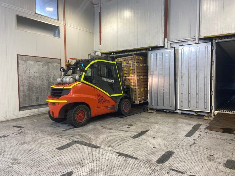 Supervisan primer trasvasije de fruta fresca argentina en Sitio de Transferencia autorizado por SAG y SENASA Argentina